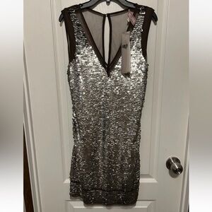 Monique Leshman Lolita Sequin Net Tank Mini Dress - Size Medium NWT